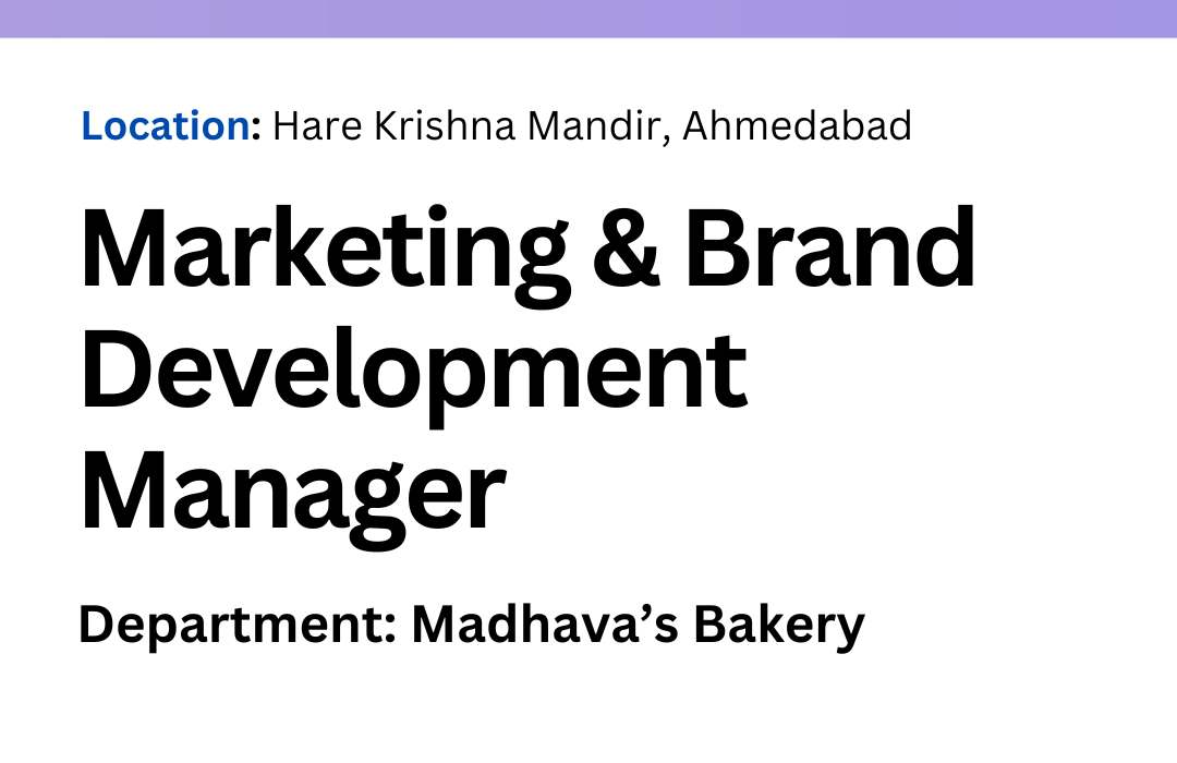 Careers - Marketing & Brand Development Manager
