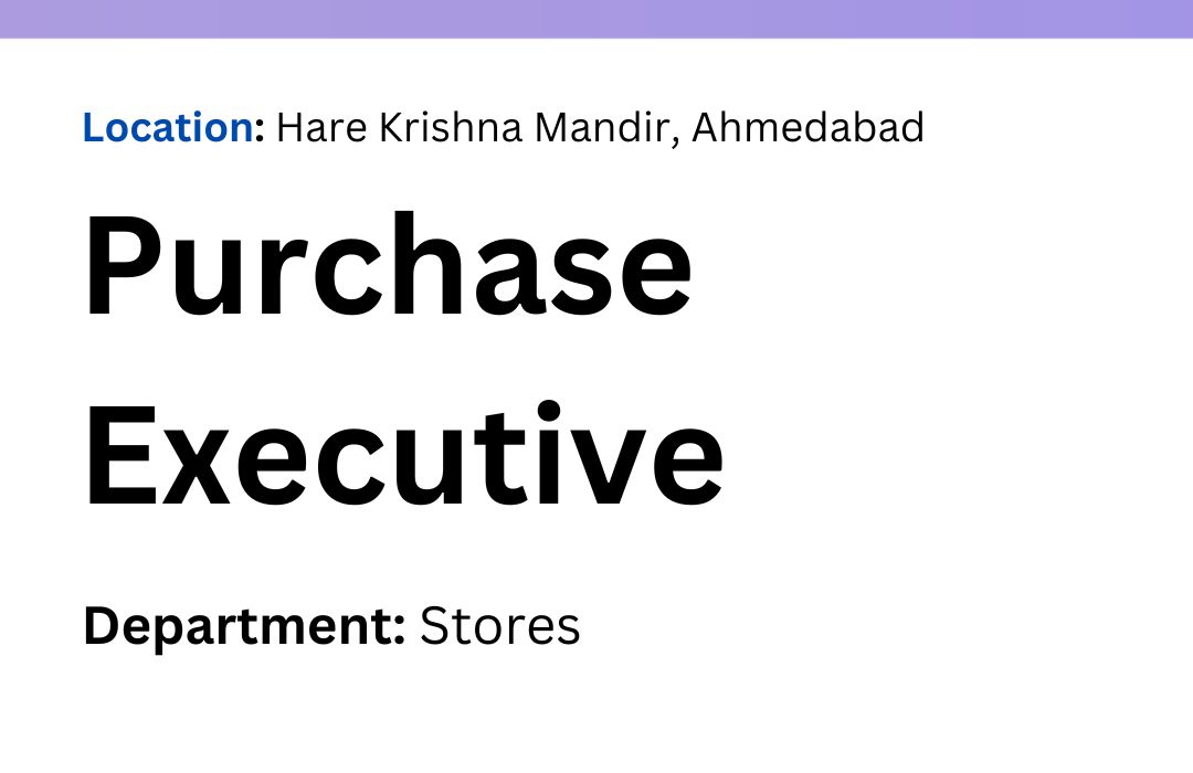 Careers - Purchase Executive